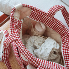 Load image into Gallery viewer, Organic Cotton Diaper Bag - Red Gingham