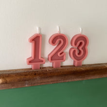 Load image into Gallery viewer, Number Birthday Candles - Antique Rose
