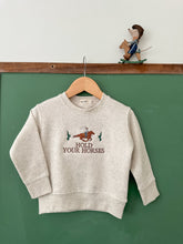 Load image into Gallery viewer, "Hold Your Horses" Toddler & Youth Embroidered Fleece Crewneck