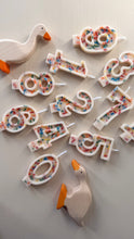 Load image into Gallery viewer, Number Birthday Candles - Frosting & Sprinkles (primary colors)