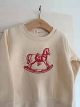 Load image into Gallery viewer, Rocking Horse Embroidered Fleece Crewneck