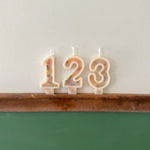 Load image into Gallery viewer, Number Birthday Candles - Frosting & Sprinkles (pastel colors)