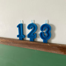 Load image into Gallery viewer, Number Birthday Candles - Cobalt Blue