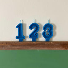 Load image into Gallery viewer, Number Birthday Candles - Cobalt Blue