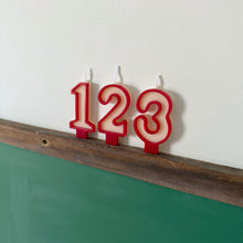 Load image into Gallery viewer, Number Birthday Candles - Retro Red Outline