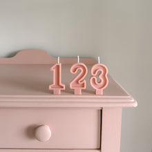 Load image into Gallery viewer, Number Birthday Candles - Dusty Pink