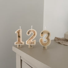 Load image into Gallery viewer, Number Birthday Candles - Wheat