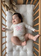 Load image into Gallery viewer, Sawtooth Star Quilt Onesie | Dusty Pink