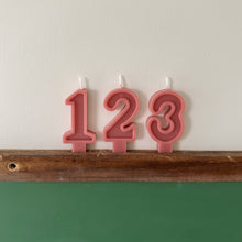 Load image into Gallery viewer, Number Birthday Candles - Antique Rose