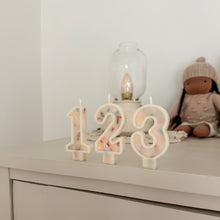 Load image into Gallery viewer, Number Birthday Candles - Frosting & Sprinkles (pastel colors)