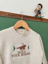 Load image into Gallery viewer, "Hold Your Horses" Toddler & Youth Embroidered Fleece Crewneck