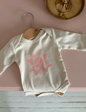 Load image into Gallery viewer, Sawtooth Star Quilt Onesie | Dusty Pink