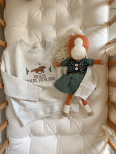 Load image into Gallery viewer, "Hold Your Horses" Toddler & Youth Embroidered Fleece Crewneck