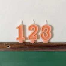 Load image into Gallery viewer, Number Birthday Candles - Peach