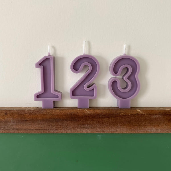 Number Birthday Candles - Lavender