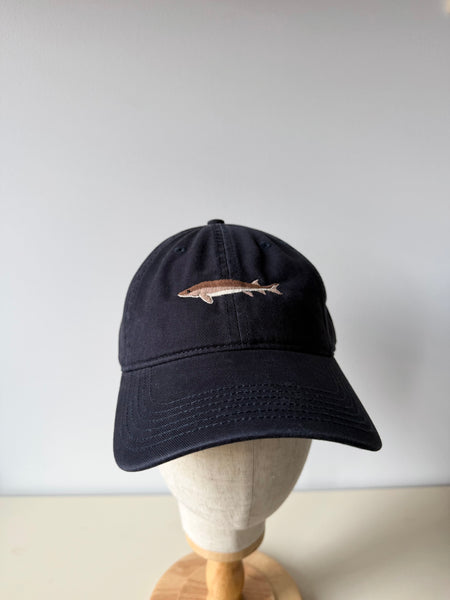 Sturgeon Fish Embroidered Cap - Khaki