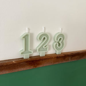 Number Birthday Candles - Seafoam