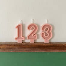 Load image into Gallery viewer, Number Birthday Candles - Dusty Pink

