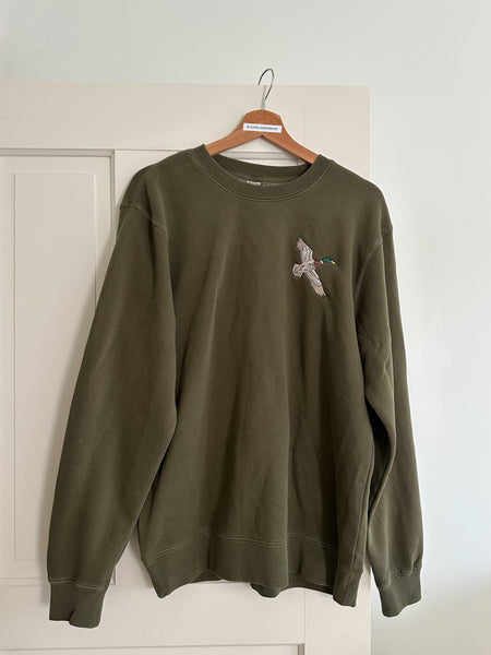 “Mallard Duck” Embroidered Crew