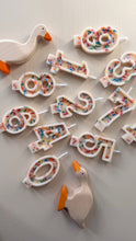 Load image into Gallery viewer, Number Birthday Candles - Frosting &amp; Sprinkles (primary colors)
