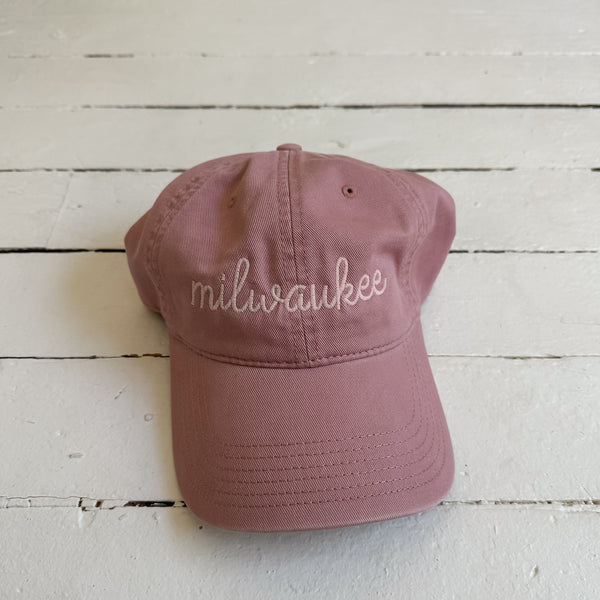 “Milwaukee” Embroidered Cap - Rose