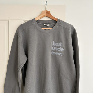 “Best Uncle Ever” Adult Crew | Grey