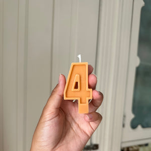 Number Birthday Candles - Cantaloupe