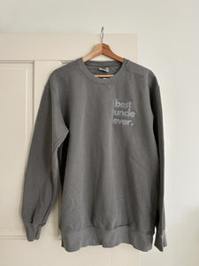 “Best Uncle Ever” Adult Crew | Grey