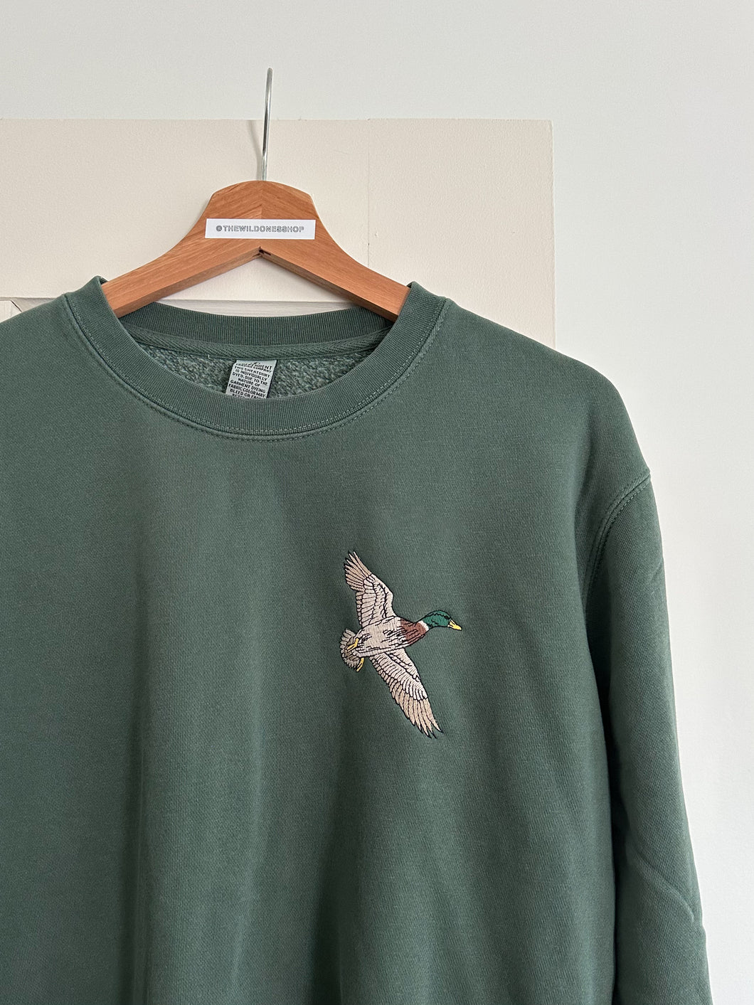 “Mallard Duck” Embroidered Crew