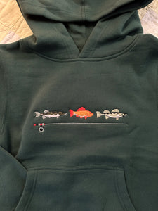 “Gone Fishing” Kid Youth Hoodie - Alpine