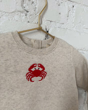 Load image into Gallery viewer, “Carl the Crab" Embroidered Fleece Baby Crew
