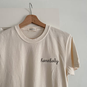 “Homebody" Embroidered Tee