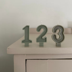 Number Birthday Candles - Sage