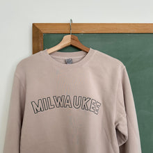 Load image into Gallery viewer, “Milwaukee” Outline Embroidered Crew - Cream
