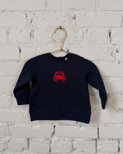 Load image into Gallery viewer, “Carl the Crab" Embroidered Fleece Baby Crew
