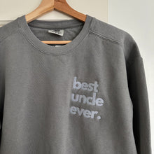 Load image into Gallery viewer, “Best Uncle Ever” Adult Crew | Grey
