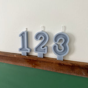 Number Birthday Candles - Powder Blue