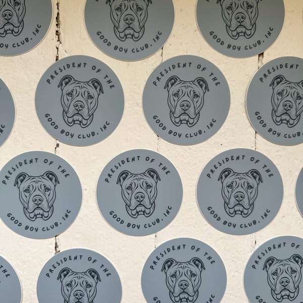 American Bulldog (Pitbull) Vinyl Sticker - President of the Good Boys Club, Inc