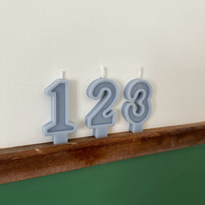 Number Birthday Candles - Powder Blue