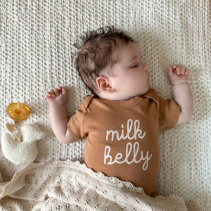 "Milk Belly" (milk drop) Short-Sleeve Onesie