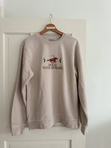 “Hold Your Horses” Adult Embroidered Crew