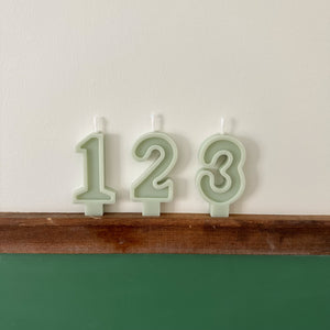 Number Birthday Candles - Seafoam