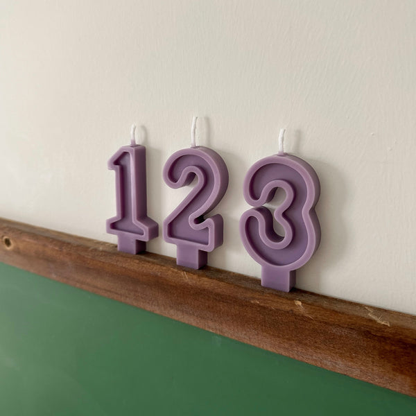 Number Birthday Candles - Lavender