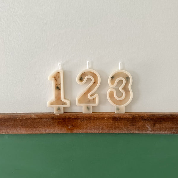 Number Birthday Candles - Wheat