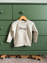 Load image into Gallery viewer, “Howdy&quot; Toddler Embroidered Fleece Crewneck
