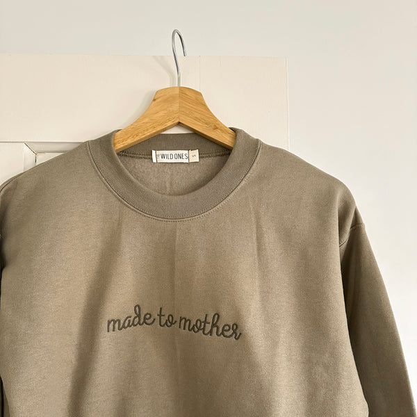 “Made to Mother” Adult Crew - Basil