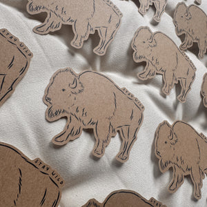 Bison "Stay Wild" - Kraft Sticker