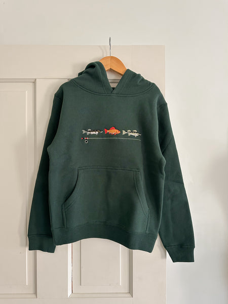 “Gone Fishing” Kid Youth Hoodie - Alpine