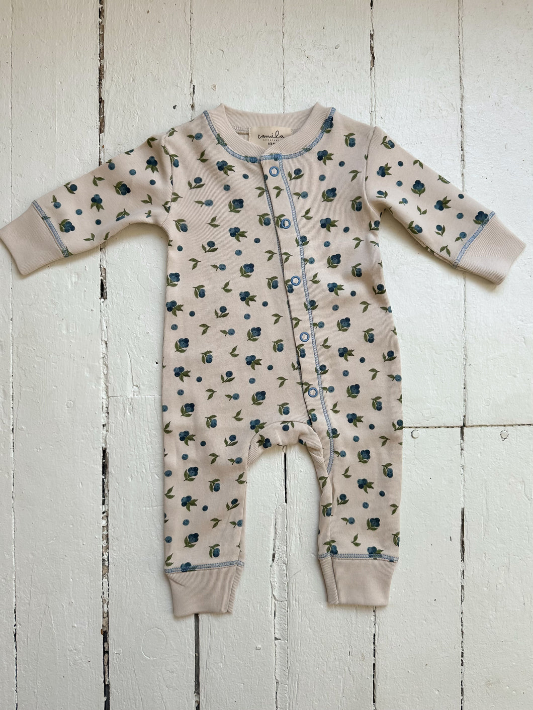 Blueberries - Button Down Bodysuit