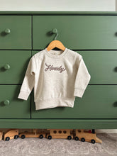 Load image into Gallery viewer, “Howdy&quot; Toddler Embroidered Fleece Crewneck
